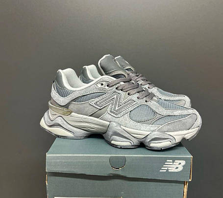 Жіночі кросівки New Balance 9060 Grey Взуття Нью Беланс 9060 сірі замша текстиль демісезон, фото 1