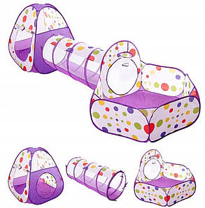 Намет дитячий тунель 3 В 1 IGLO M425 Червоний, Фіолетовий.