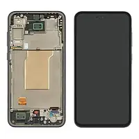 Дисплей для Samsung A35 5G (A356) із сенсором чорний сервісний оригінал GH82-34224A