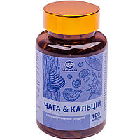 Чага гриб і Кальцій від найбільшого світового виробника GANOHERB у таблетках spirulina капсулах 100 шт.