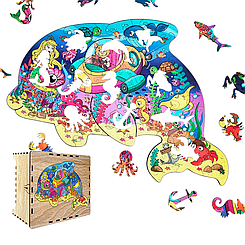 Пазл А3 Дельфін 58 фігурних елементів 34.3х49.1 см