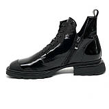 Черевики чорні жіночі шкіряні демісезон на шнурівці KaDar 02-2298987-Б розмір 37, фото 2