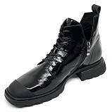 Черевики чорні жіночі шкіряні демісезон на шнурівці KaDar 02-2298987-Б розмір 37, фото 8