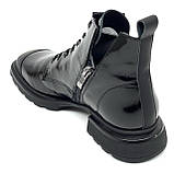 Черевики чорні жіночі шкіряні демісезон на шнурівці KaDar 02-2298987-Б розмір 37, фото 5