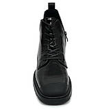 Черевики чорні жіночі шкіряні демісезон на шнурівці KaDar 02-2298987-Б розмір 37, фото 3