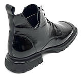 Черевики чорні жіночі шкіряні демісезон на шнурівці KaDar 02-2298987-Б розмір 37, фото 7