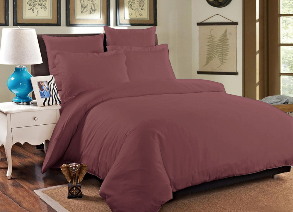 Однотонна бордова тканина 220см для постільної білизни поліестер Мікрофібра синтетична MIK14 у рулоні 100м