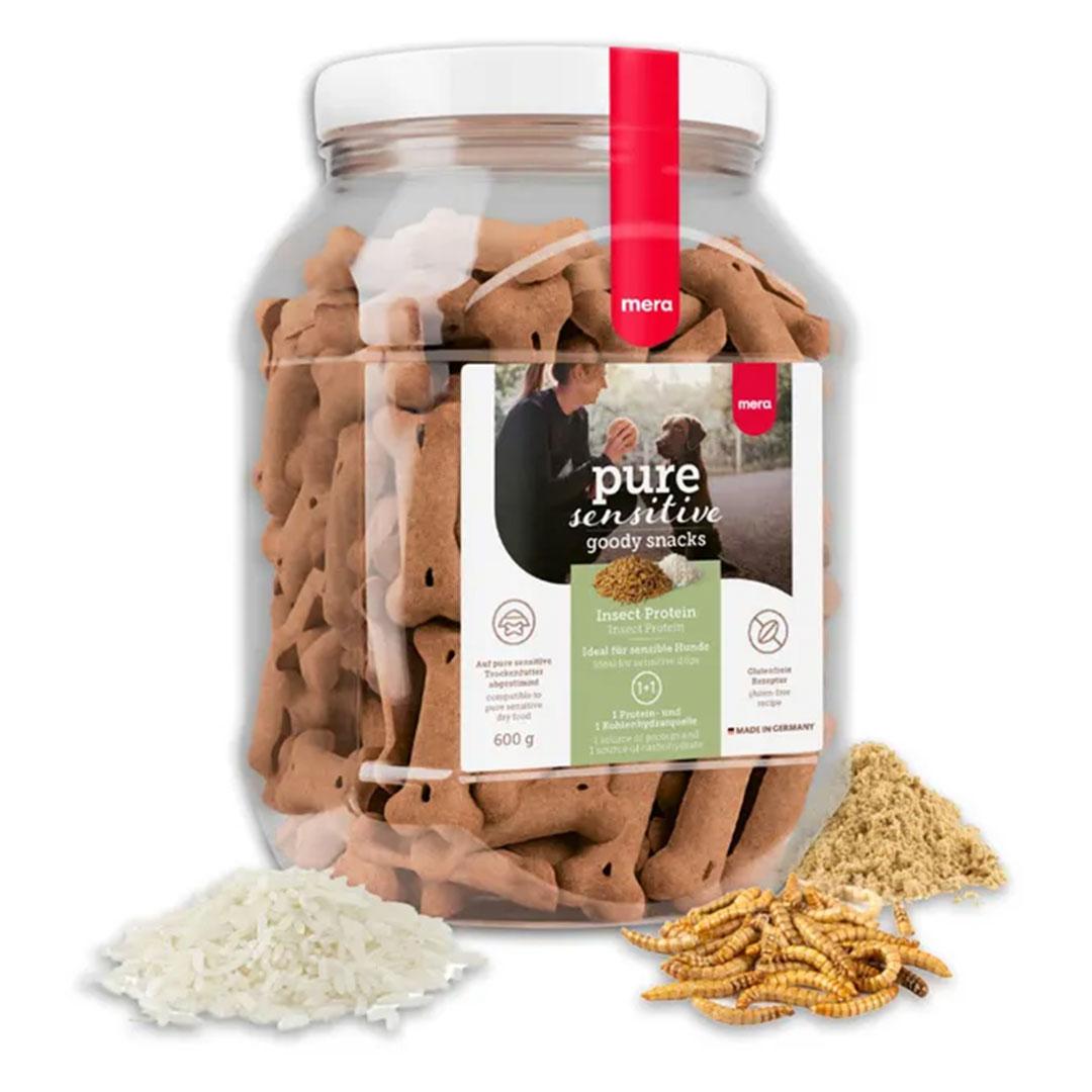 Снеки для чутливих собак із білком комах Mera good snacks pure sensitive Insect Protein, 600 г (*), фото 1