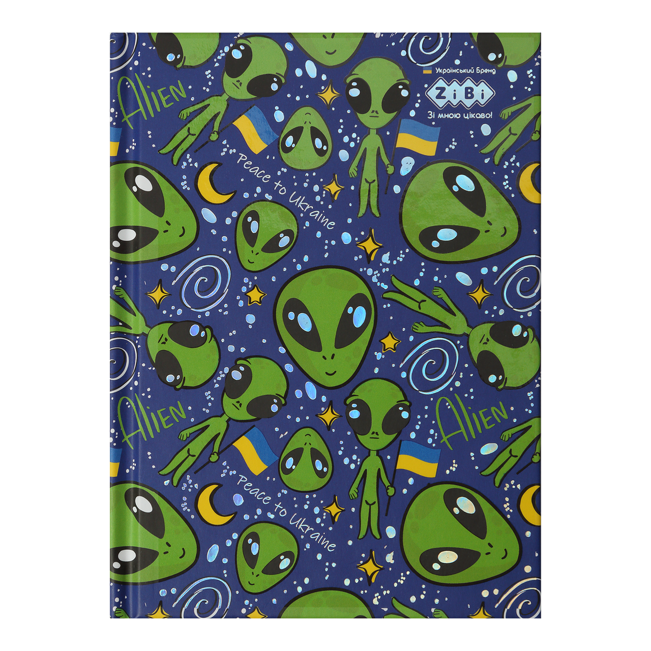 Блокнот А6 64арк ZB.12720-02 UFO клітинка,тверда обкладинка,мат.лам.+лак синій KIDS Line (20)