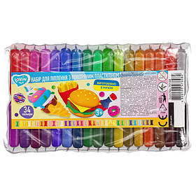 Набір для ліплення з повітряним пластиліном 34 кольори ТМ Lovin