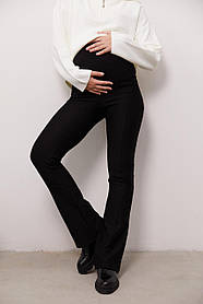 Якісні теплі брюки кльош для вагітних жінок Turin S (42) Lullababe Чорний