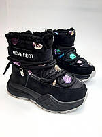 Зимние термо ботинки для девочки Tom.m М black 11272 Е черные р.29 последние!