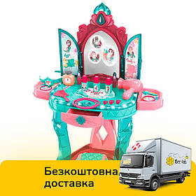Дитяче трюмо для дівчинки (сенсорне відкривання дзеркала, звук, підсвічування, в коробці) 008-988