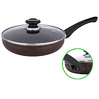 Сковорода з тефлоновим покриттям D 28 Шоколад FPN-287