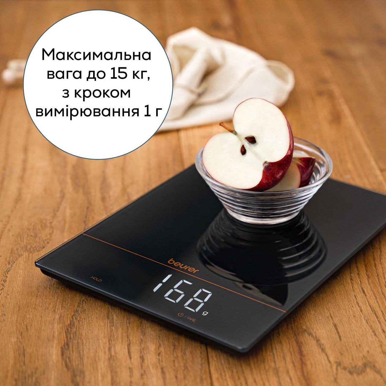 Ваги кухонні електронні до 15 кг із функцією тари із сенсорним керуванням з індикацією перевантаження KS 34 LE 2024, фото 1