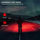 Ліхтар налобний K372-2COB, біле + фарбоване світло, акумулятор, датчик руху, фото 6