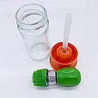 Скляний диспенсер для олії з пензликом, 180мл / Кухонний дозатор для олії / Ємність для олії та оцту, фото 3