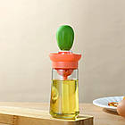 Скляний диспенсер для олії з пензликом, 180мл / Кухонний дозатор для олії / Ємність для олії та оцту, фото 4