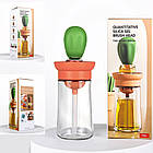 Скляний диспенсер для олії з пензликом, 180мл / Кухонний дозатор для олії / Ємність для олії та оцту, фото 10