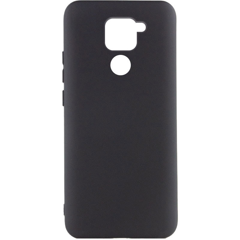 Чохол Silicone Cover Lakshmi (AA) для Xiaomi Redmi Note 9 / Redmi 10X | Мікрофібра Чорний / Black, фото 1