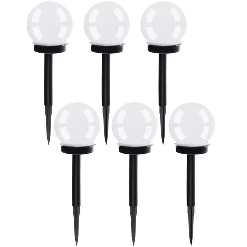Сонячний садовий світильник - куля Gardlov на сонячній батареї з датчиком сутінки 6 шт (23562)
