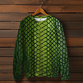 Світшот з принтом змія зміїна шкіра луска дракона 12 ВСІ Розміри