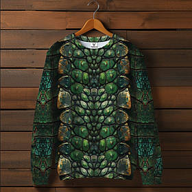 Світшот з принтом змія зміїна шкіра луска дракона 37 ВСІ Розміри