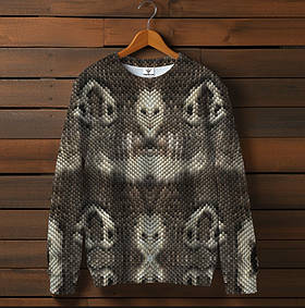 Світшот з принтом змія зміїна шкіра луска дракона 38 ВСІ Розміри