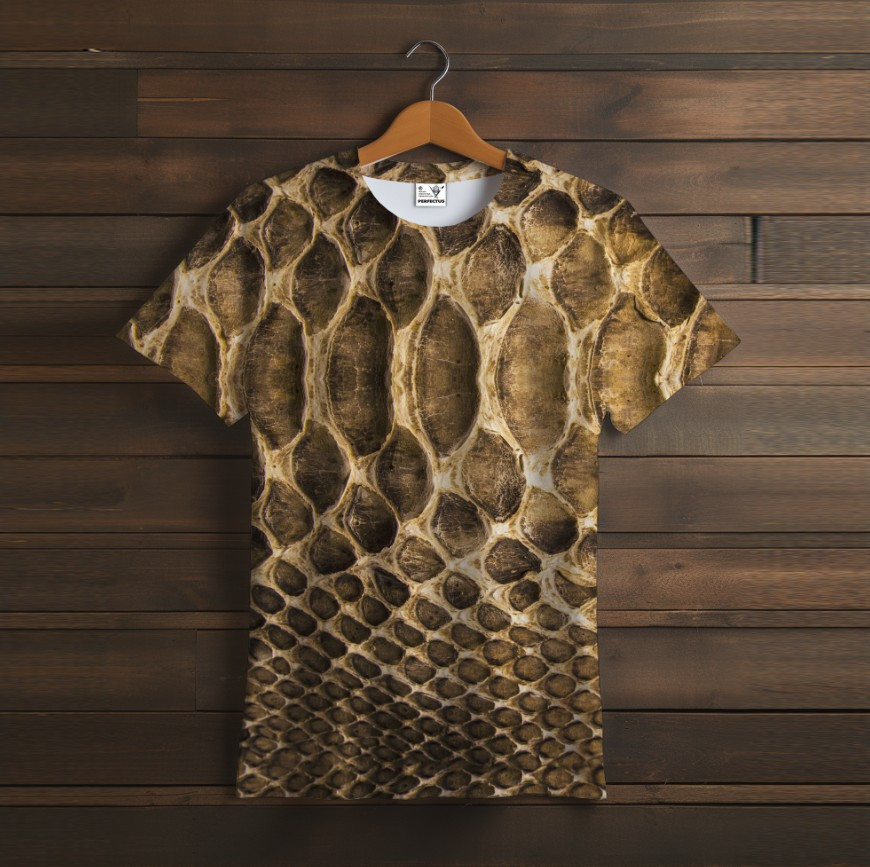 Футболка з принтом змія зміїна шкіра луска дракона 6 ВСІ Розміри, фото 1