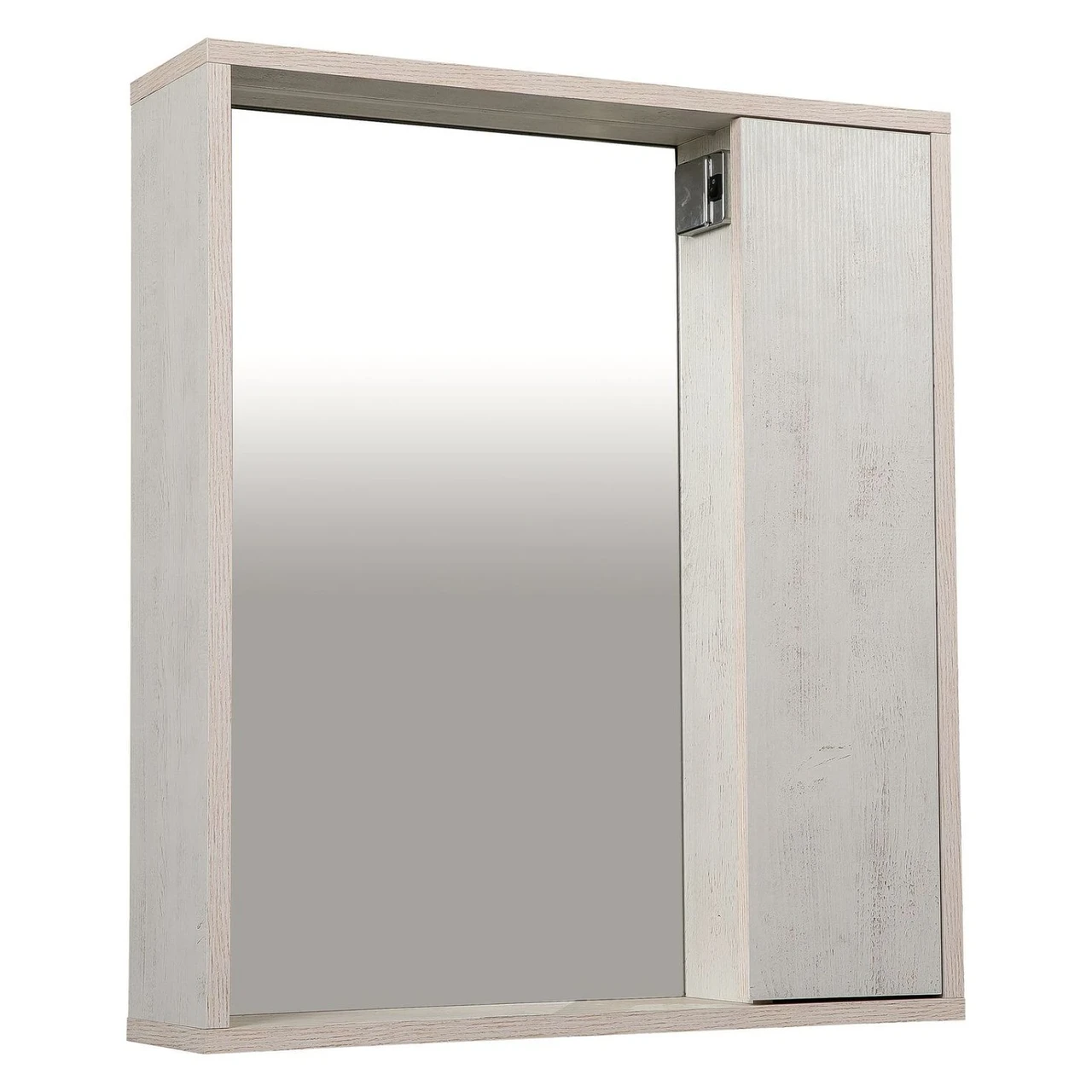 Дзеркало Шельф (нордленд) 85 см з шафою праворуч, фото 1