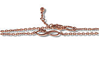 Браслет з червоного золота з безкінечністю BR-0017