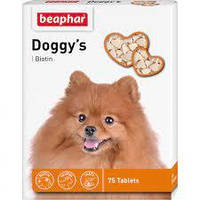 Доггіс Біотин Doggy's Biotin Beaphar ласощі для собак, 75 табл