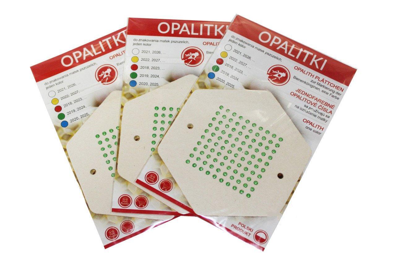 Мітки Номерні (1-99) опалитовые, зелений колір 2019, 2024. Лысонь Польща, фото 1