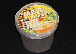 Етикетка «Мед натуральний» діаметр 11см (КРУГЛА самоклейка)