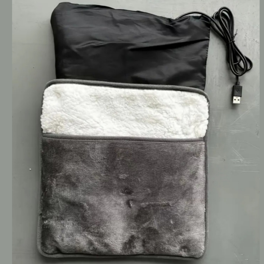 Электрогрелка, плюшевая грелка для ног рук и тела с съемным чехлом 29 х ...