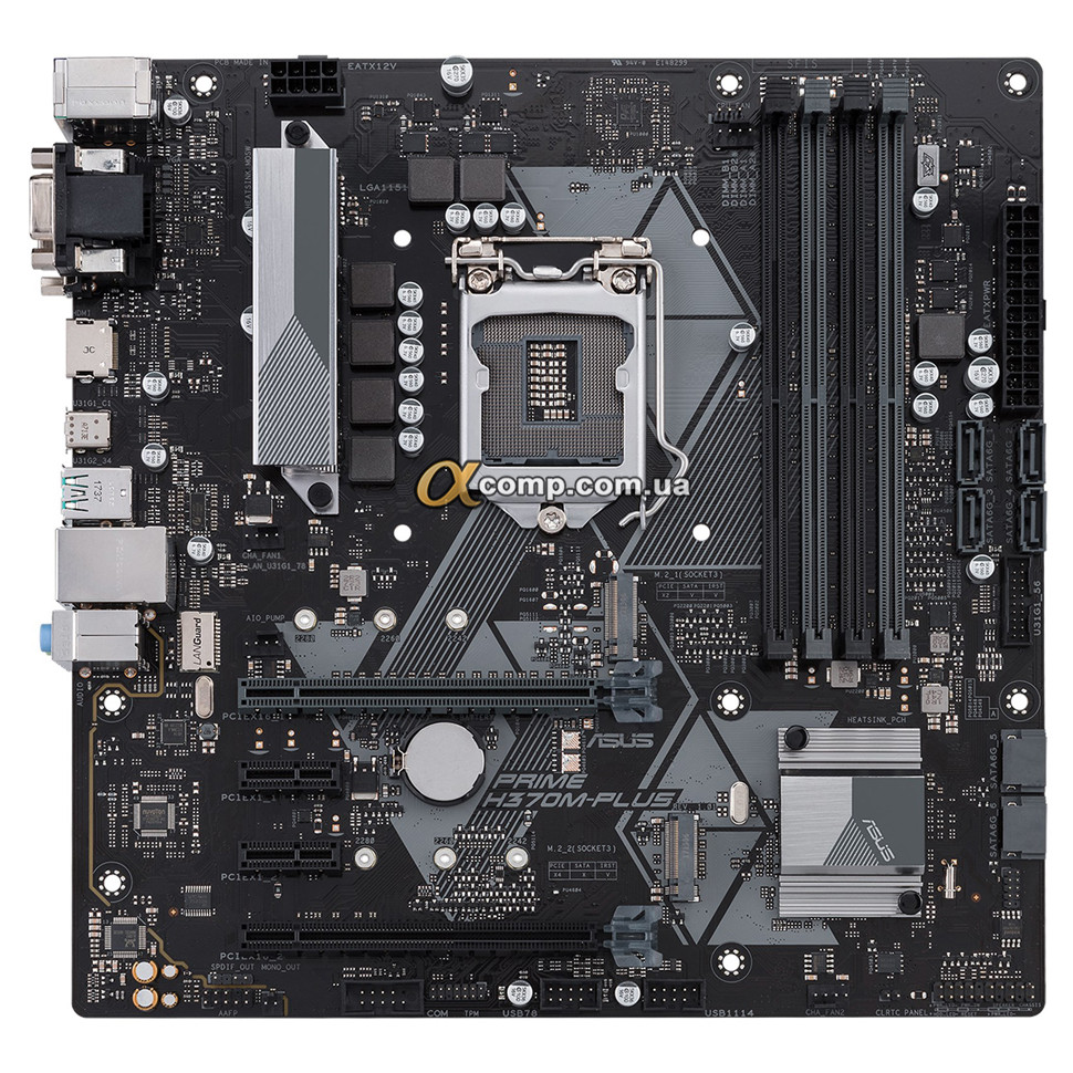 Материнська плата Asus Prime H370M-PLUS (1151-v2 • H370 • 4xDDR4) БВ