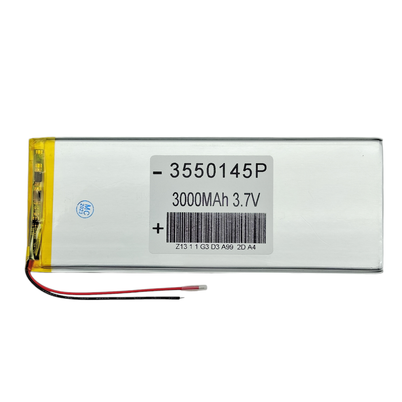 Акумулятор Li-pol 3,7V 3000 mAh 3550145P з контролером заряду (3 х 55 х 145 мм)