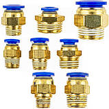 Набір швидкороз'ємних з'єднань (пневматичних) 1/2″ / 1/4″ / 1/8″ (4-16 мм) 72 од. Vorfal V09080, фото 2