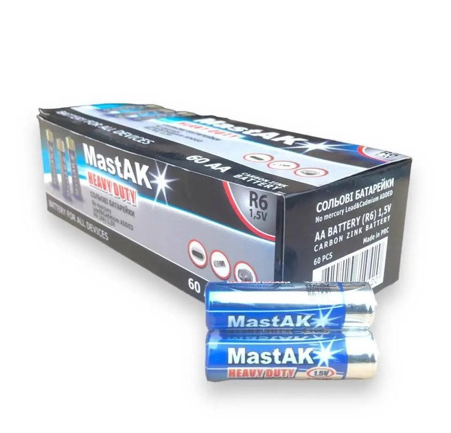 Батарейка MastAK Heavy Duty AA/R6 (60шт)