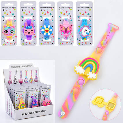 Дитячі наручні Годинники електронні, ремінь Pop it