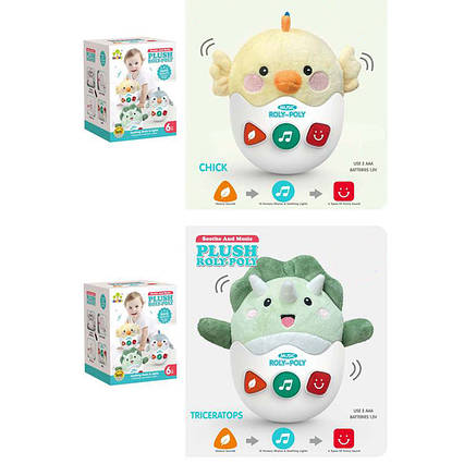 Неваляшка підвіска, звуки природи, плюш + пластик SL88035-SL88037