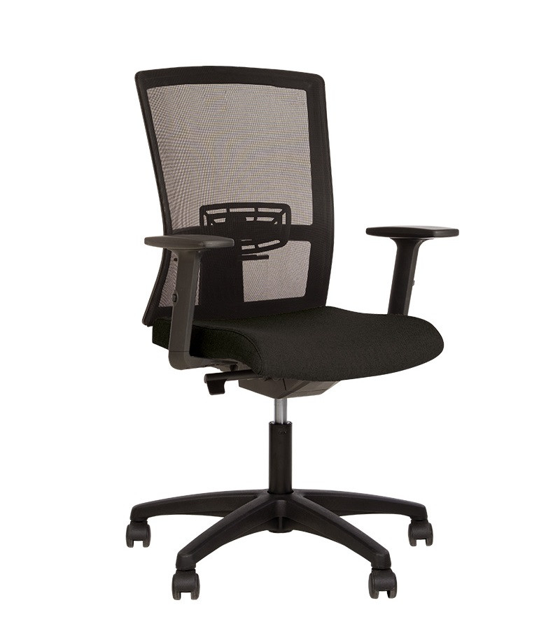 Крісло офісне Stilo R ST PL64 сітка OH-5 тканина zt-25 черная (Новий Стиль ТМ)