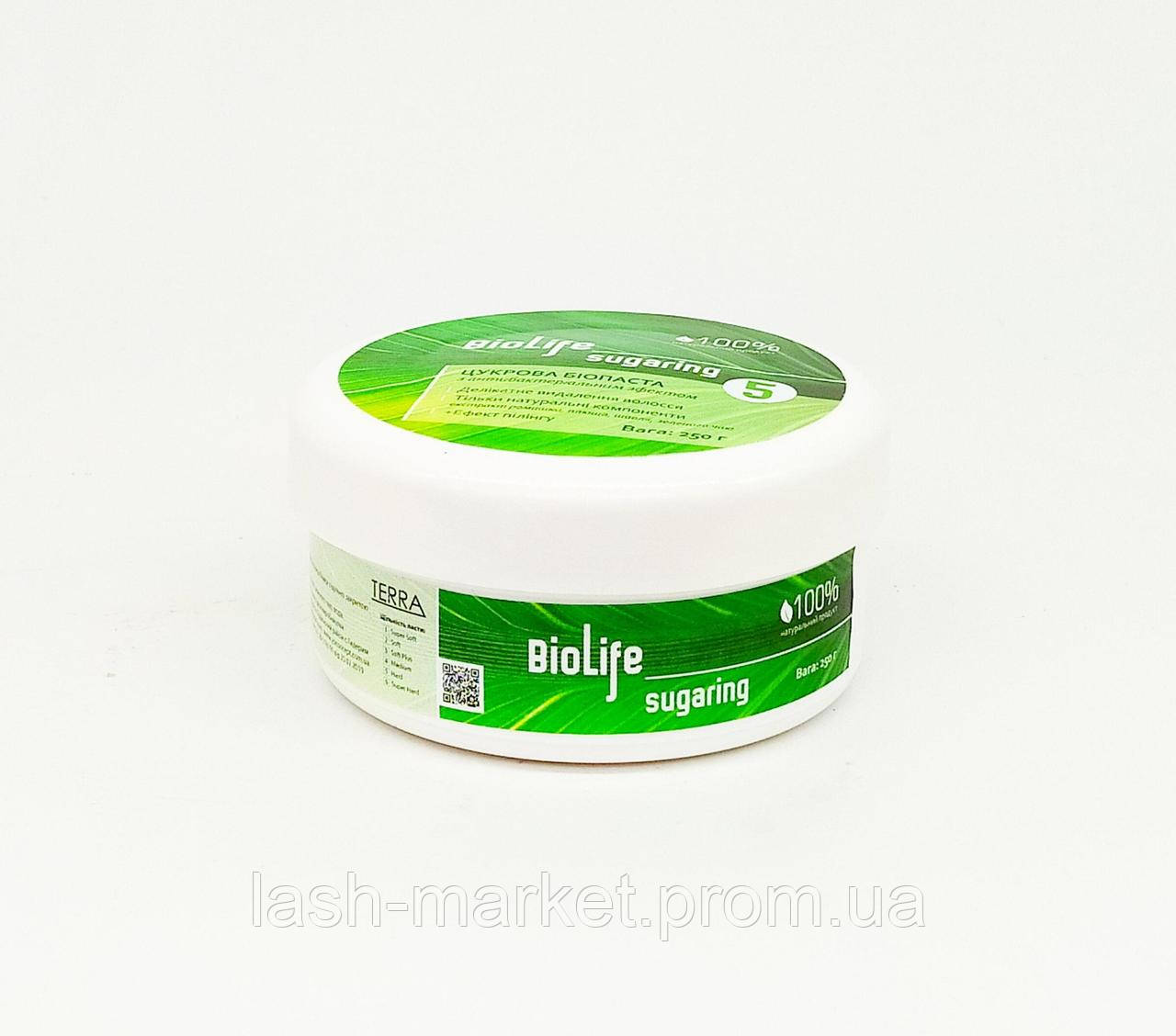 Безкислотна цукрова біопаста ТМ BioLife sugaring №4. Medium 250 г
