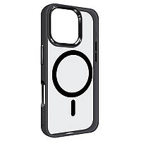 Чохол для Apple iPhone 16 Pro, Unit MagSafe, Чорний, прозорий, магсейф, протиударний, магнітний, панель