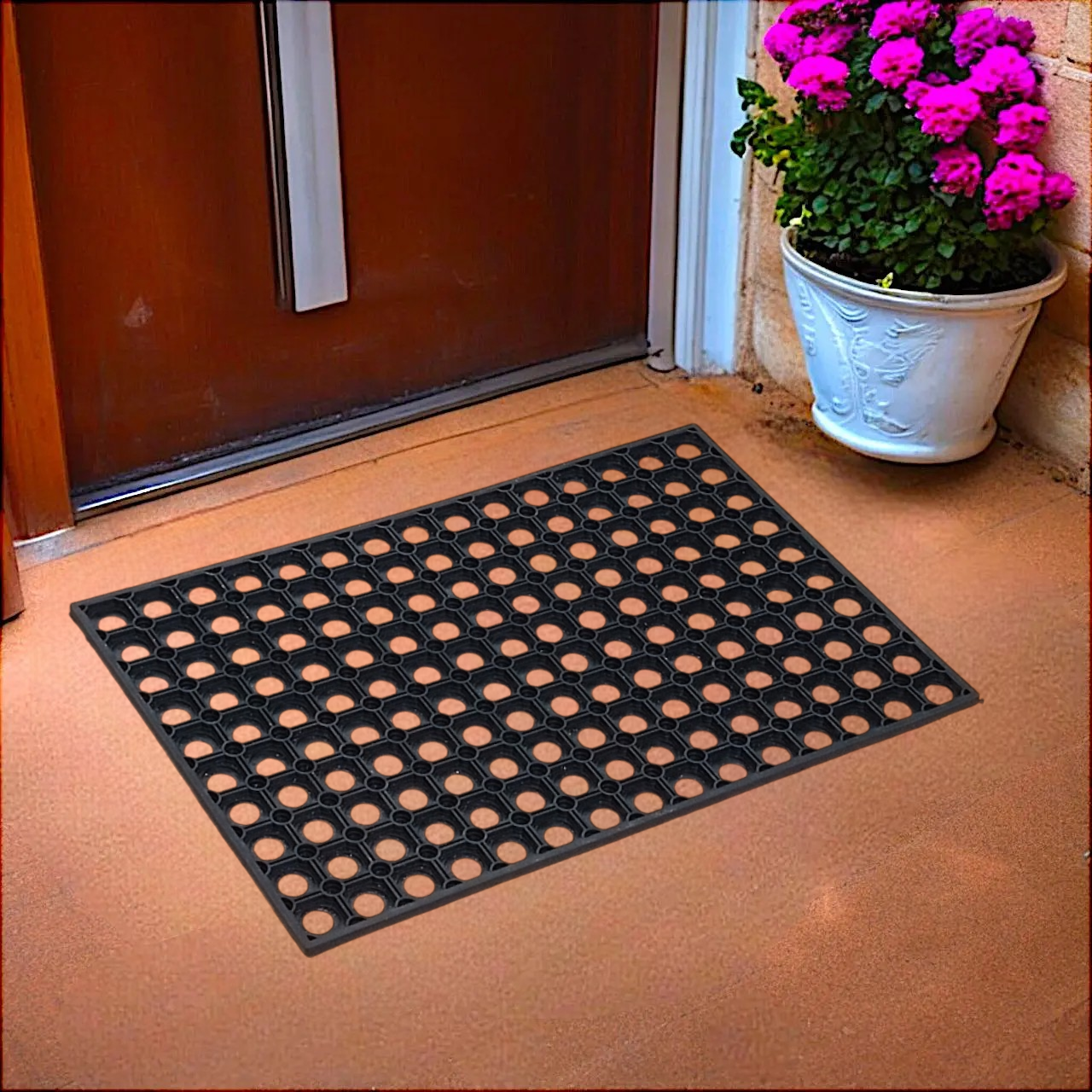 Килим придверний гумовий Індія 40х60 см, фото 1