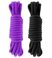 Набір мотузок для бондажу Submission 5 м Black&Purple