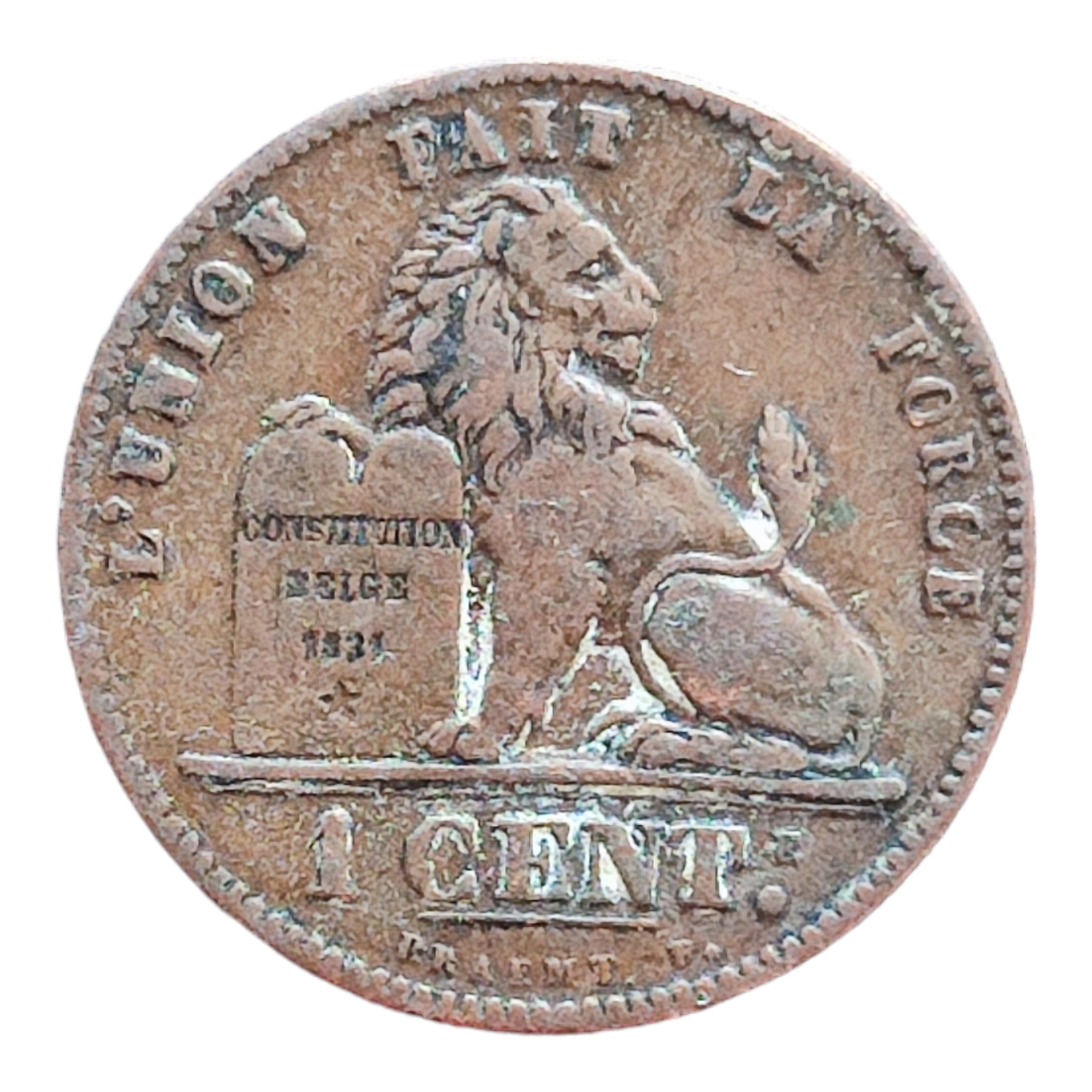 Бельгія 1 сантим, 1899 Напис французькою - 'DES BELGES'