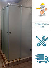 Душова кабіна розсувна з матованого скла 1100х1100х2000 мм