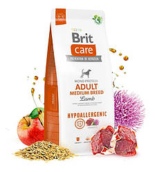 Сухий корм Brit Care (Бріт Кеа) Dog Hypoallergenic Adult Medium Breed гіпоалергенний з ягням 12 кг