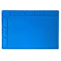 Термостійкий килимок для розбирання і паяння S-120B силіконовий 340*230 мм з комірками